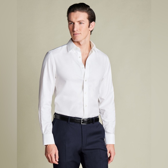 Non-Iron Twill Shirt - White